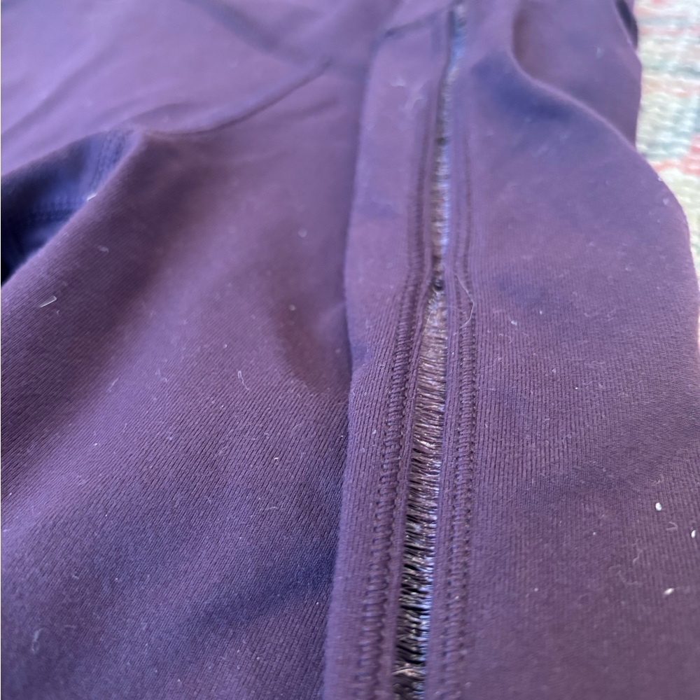 Lulu lemon purple leggings cropped with mesh side slits